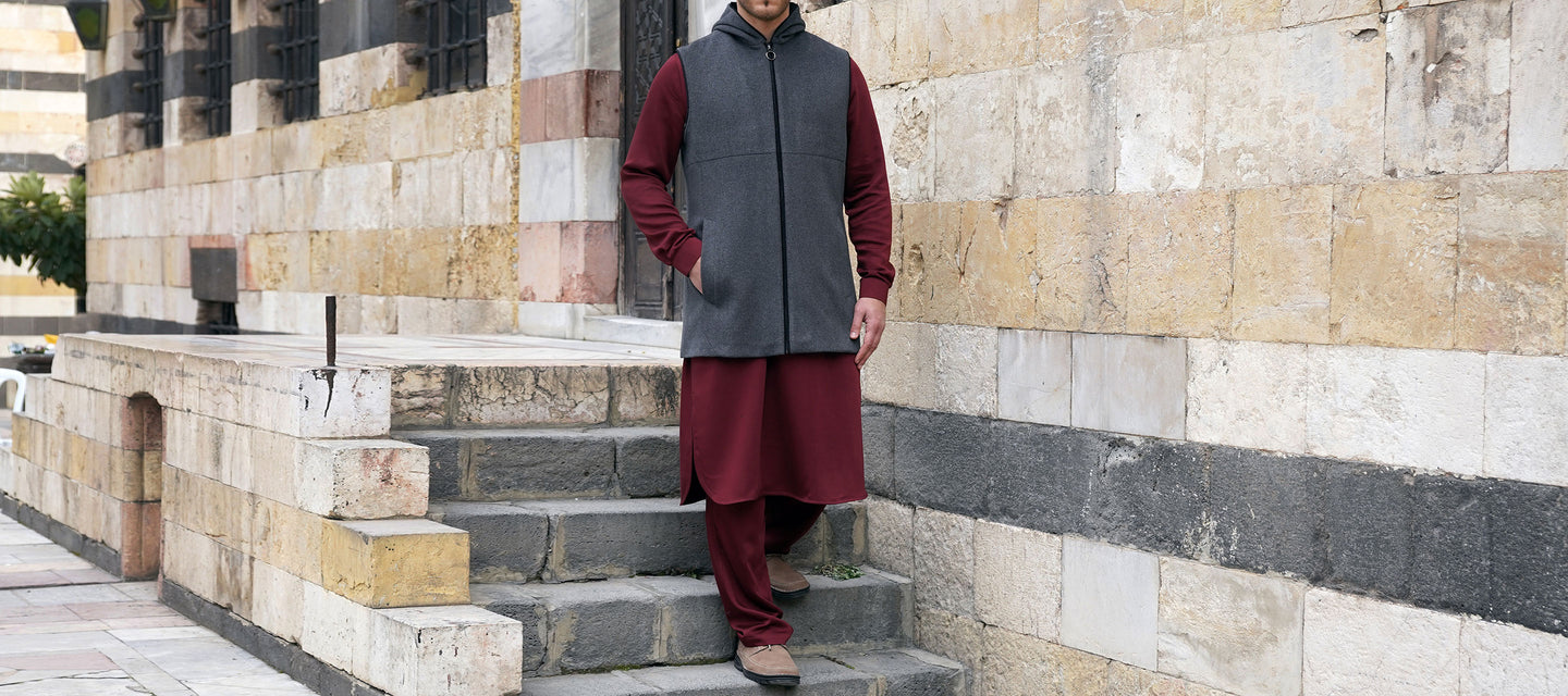 Hooded Wool Waistcoat
