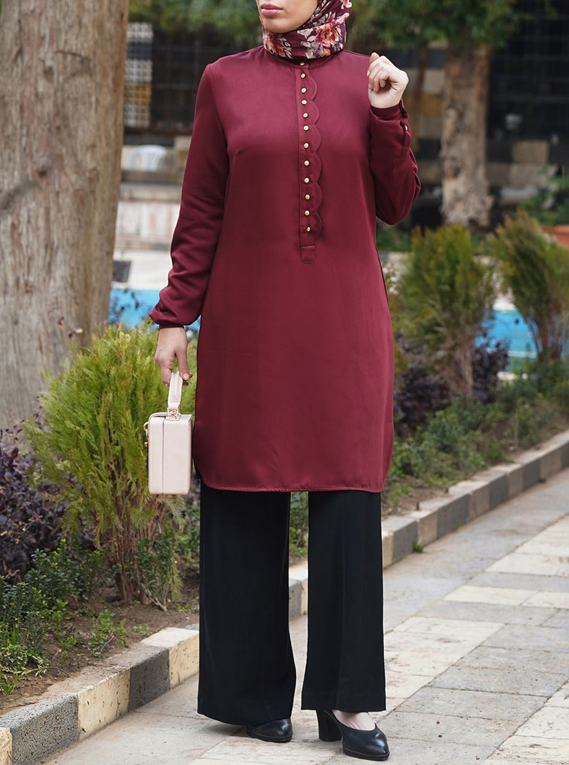 Scalloped Opening Tunic