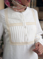 Lace and Pleated Blouse