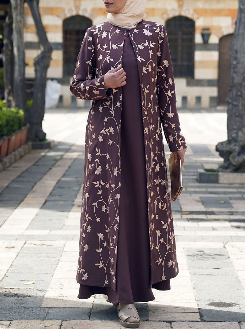 Embroidered Jacket and Dress Set
