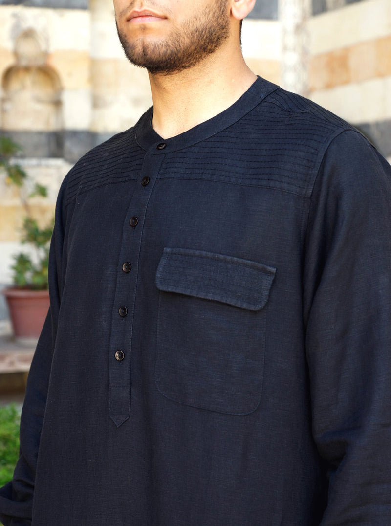 Topstitched Thobe