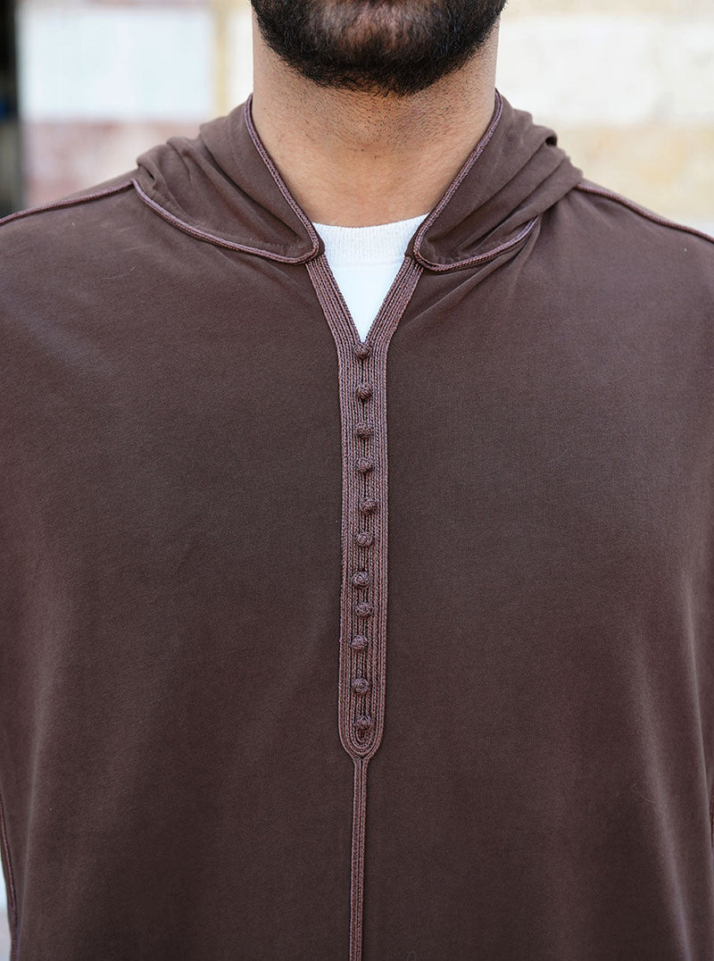 men's moroccan brushed cotton thobe