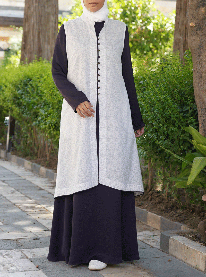 Printed Jacket and Abaya