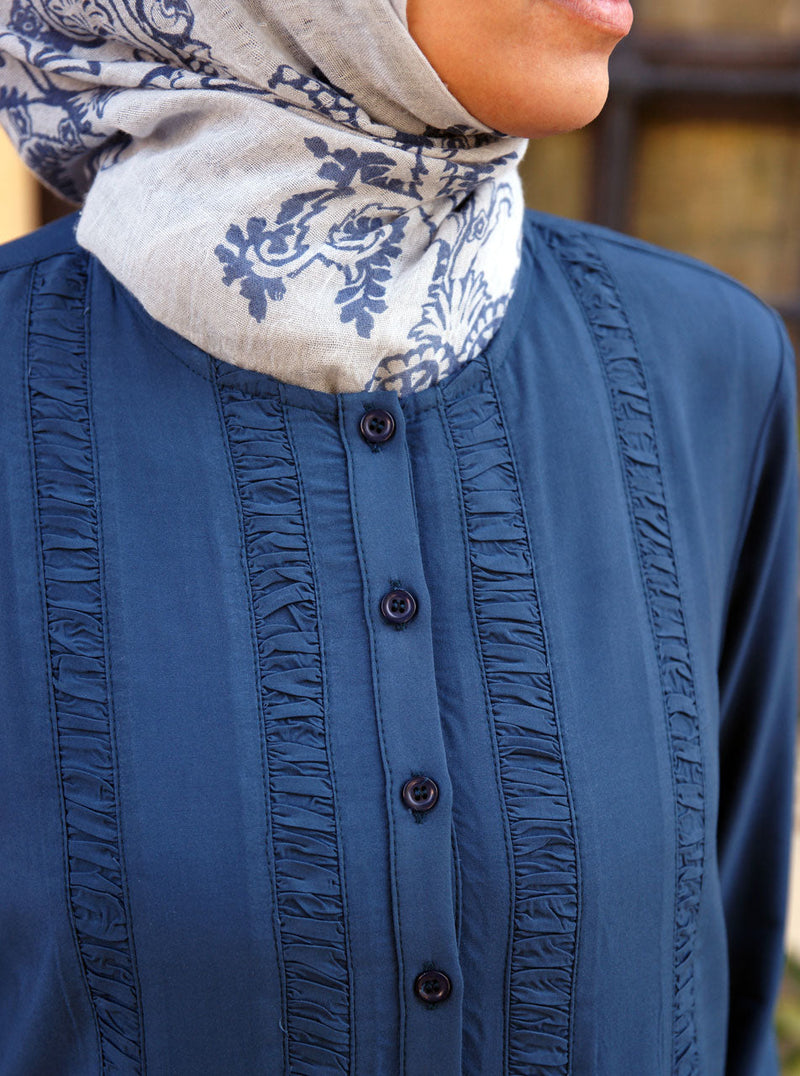 Ruffled Panels Abaya