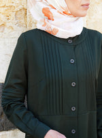 Midweight Pleated Shirtdress