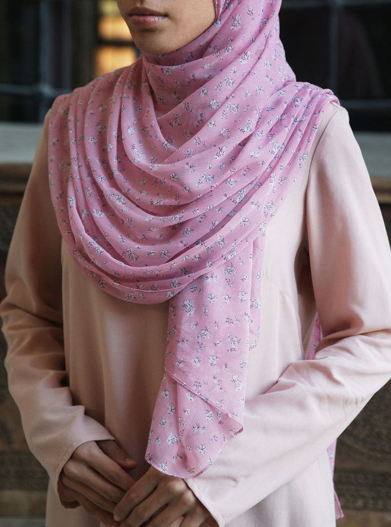 Ditsy Flowers Chiffon Hijab