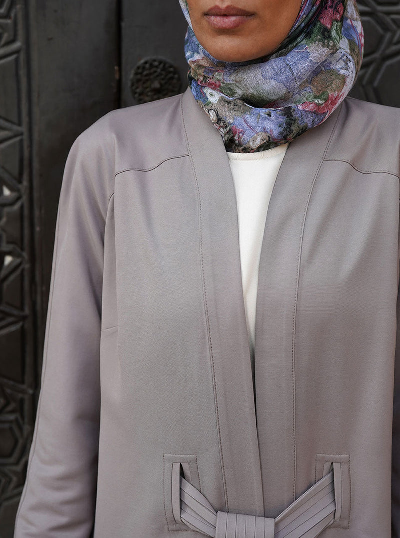 Pleated Belt Cardigan