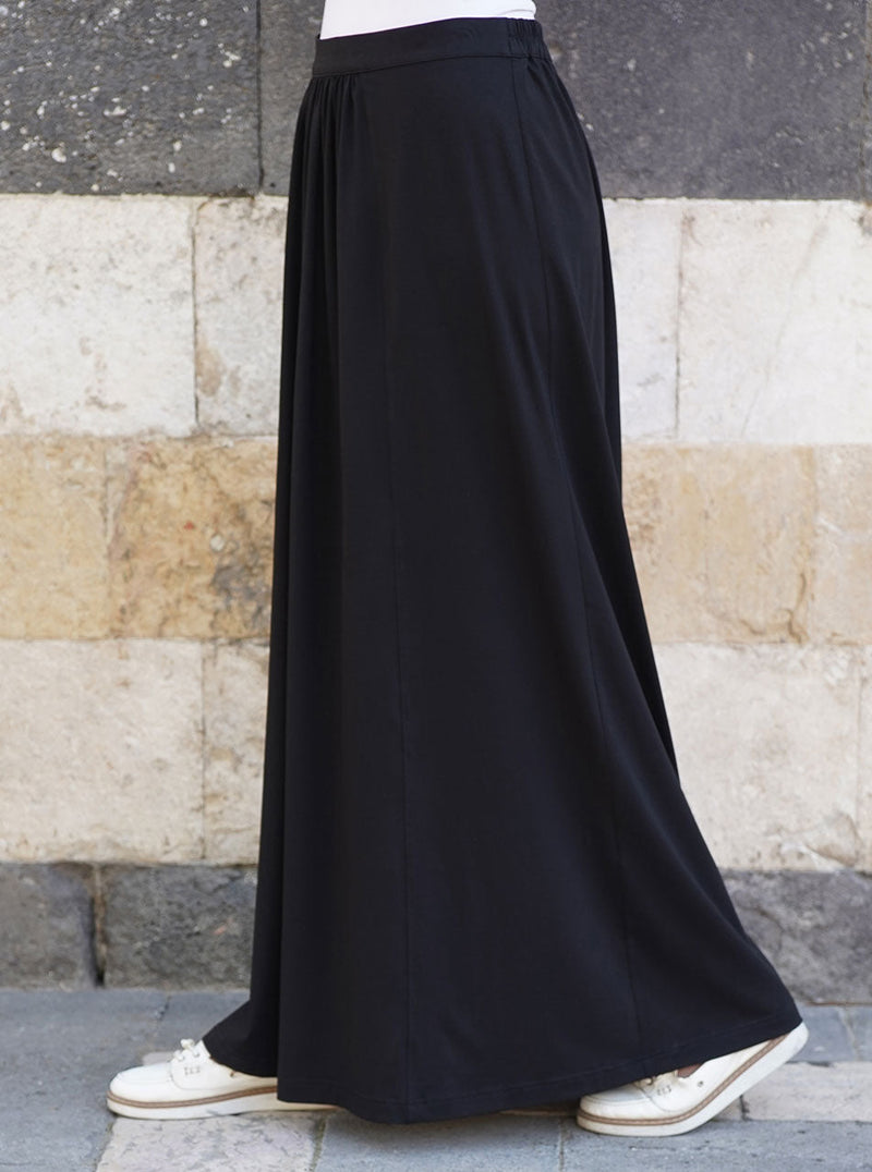 Ruched Front Jersey Maxi Skirt