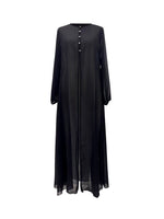 Hawa Chiffon Cardigan - Midnight Black