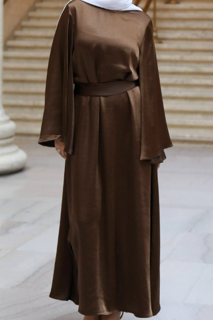 Aliya Evening Dress - Espresso
