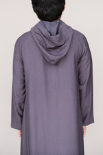 Wooden Button Thobe with Hoodie