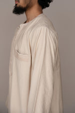 Twine Embroidered Thobe with Zipper