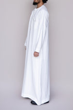 Twine Embroidered Thobe with Zipper