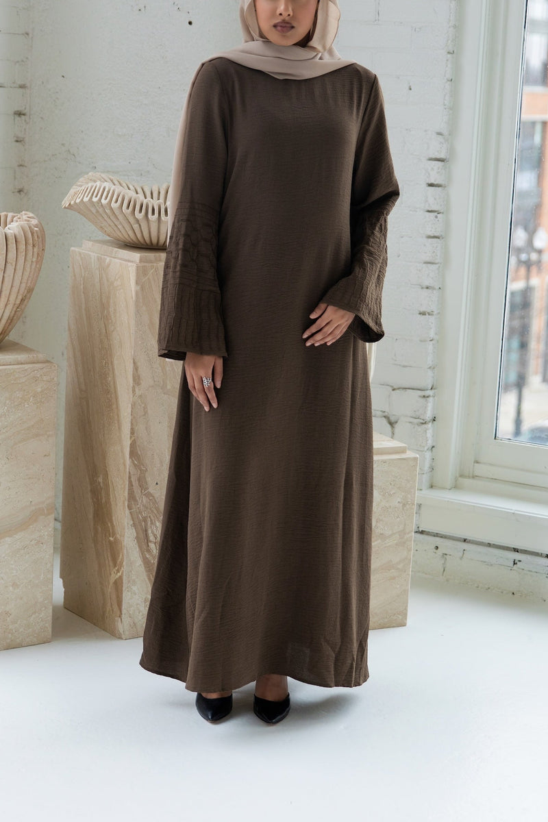 Najat Keffiyah Abaya - Dark Henna