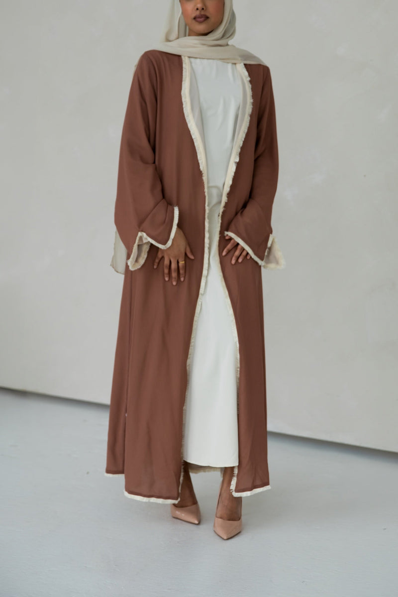 Alwan Reversible Kimono Abaya - Tiramisu