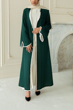 Alwan Reversible Kimono Abaya - Ivory Forest