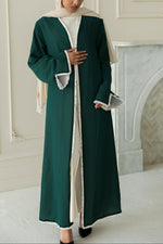 Alwan Reversible Kimono Abaya - Ivory Forest