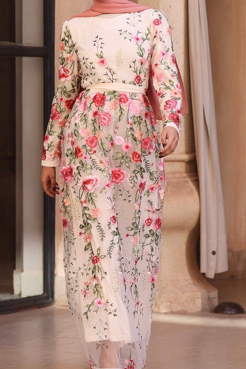 Marseille Embroidered Maxi Gown