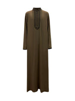 Ayyub Rayon Thobe with Black Contrast Trim
