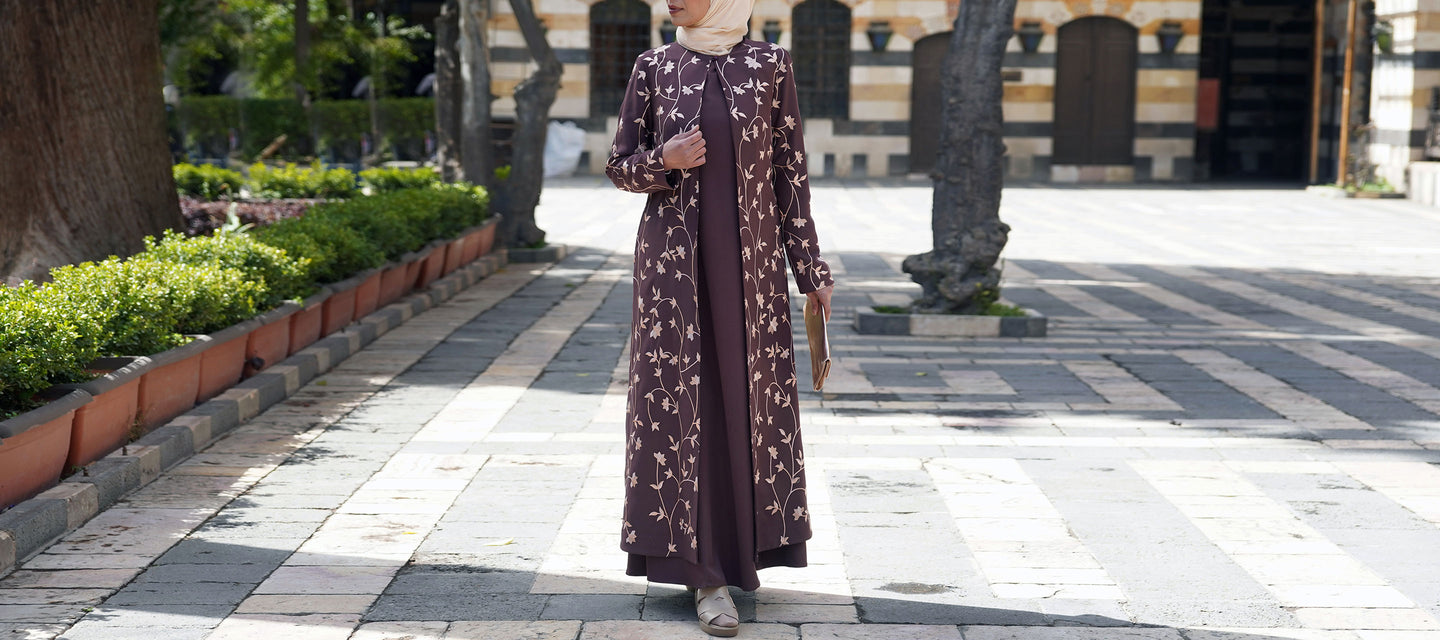 EMBROIDERED JACKET AND DRESS SET
