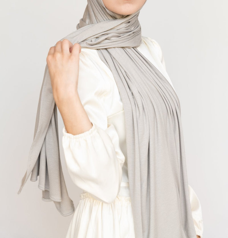 METAL GRAY Premium Jersey-AllScarves-Niswa Fashion