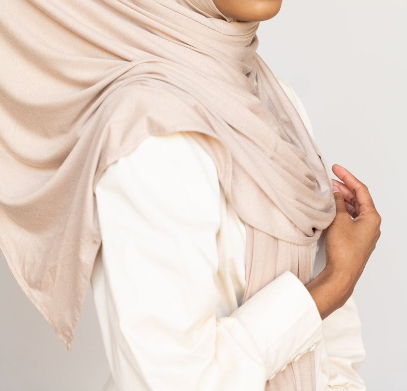 WHITE MOCHA Premium Jersey-AllScarves-Niswa Fashion