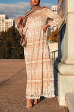 Avery Lace Maxi Dress - Chai Tea Latte