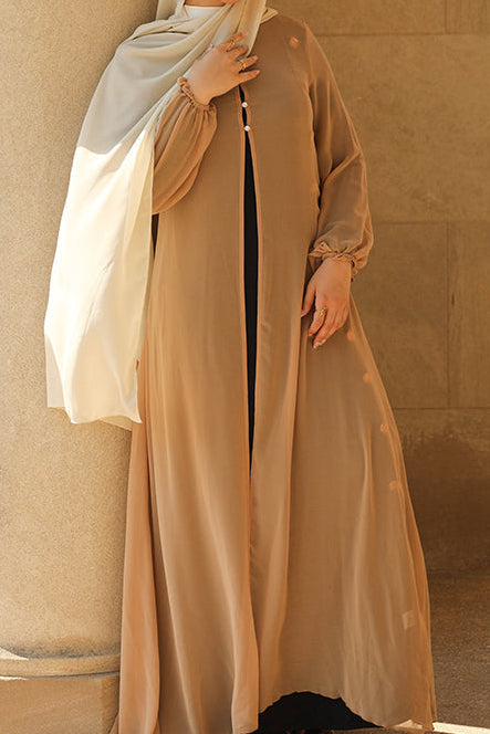 Hawa Chiffon Cardigan - Soft Sand