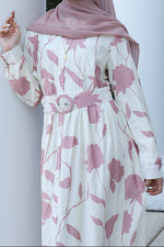 Reem Button Floral Maxi - Rosewood Petal