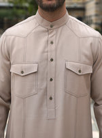Contrast Stitched Shirt Thobe