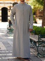 Men’s Jersey Thobe with Raised Neckline