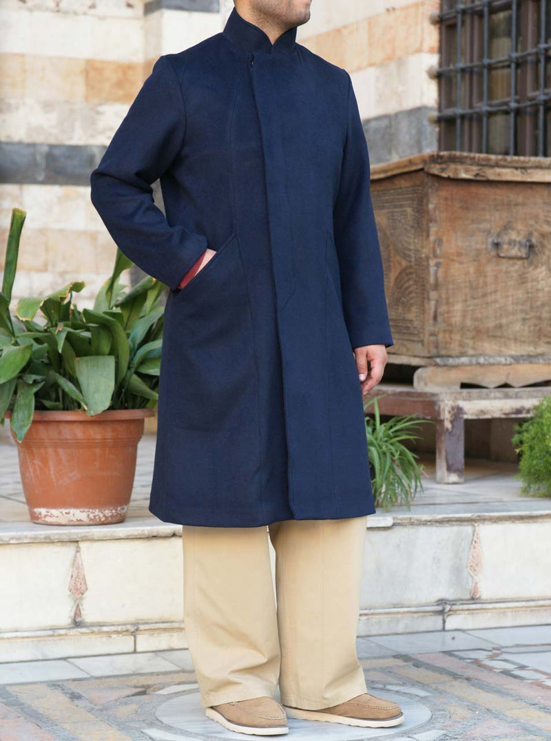 Asymmetrical Wool Jubba