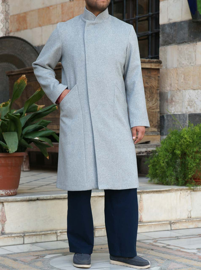 Asymmetrical Wool Jubba