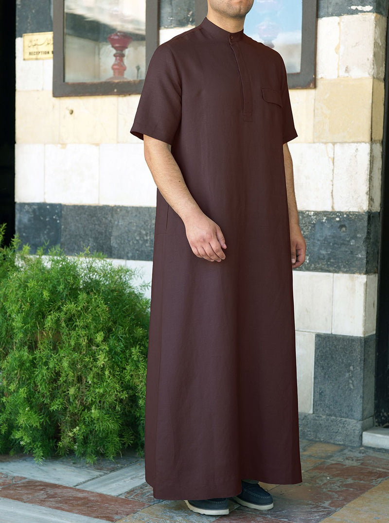 Short Sleeve Linen Thobe