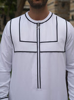 Black Bias Trim Thobe