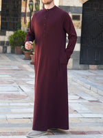 Men’s Jersey Thobe with Raised Neckline
