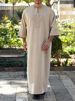 men's casual thobe with short sleeves