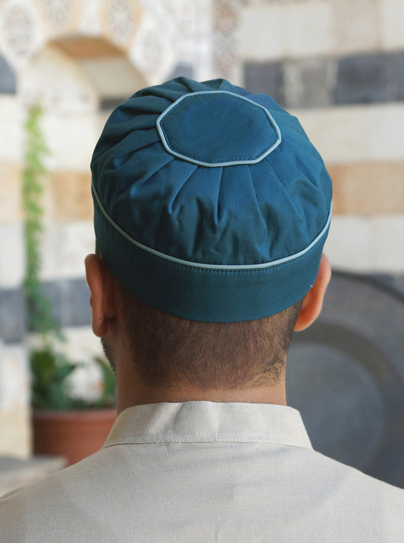 Pleated Kufi with Piping