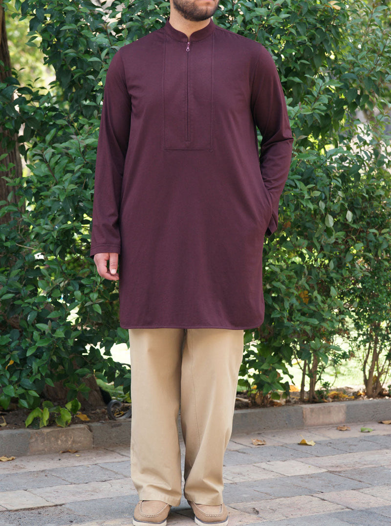 Zipped Jersey Top