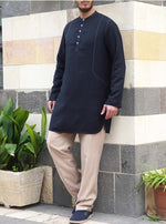 White Topstitched Linen Top