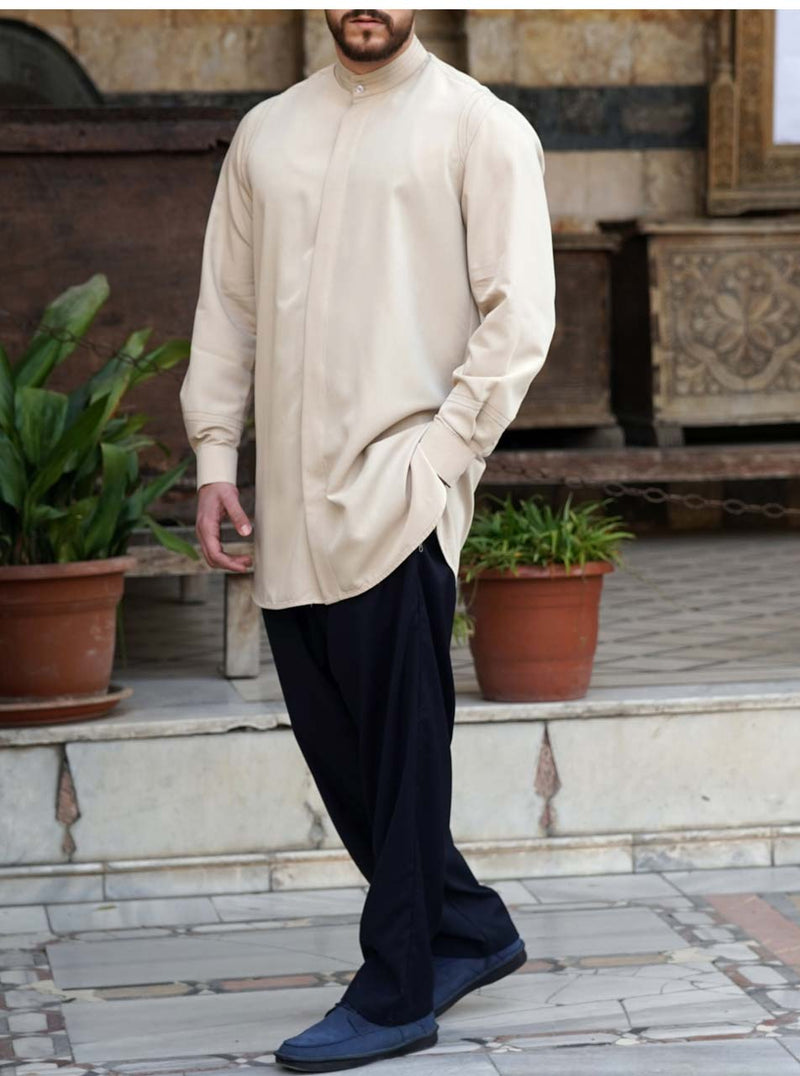 Pintucked Collar Shirt