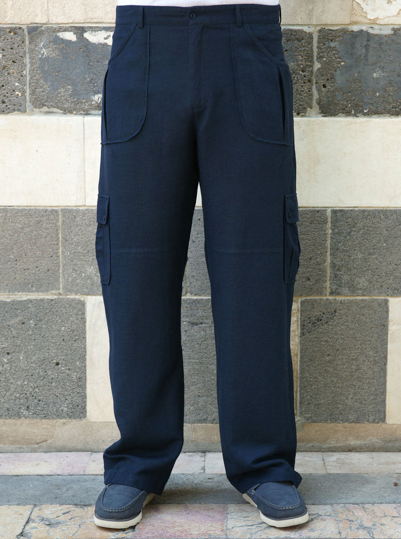 Linen Patch Pocket Trousers