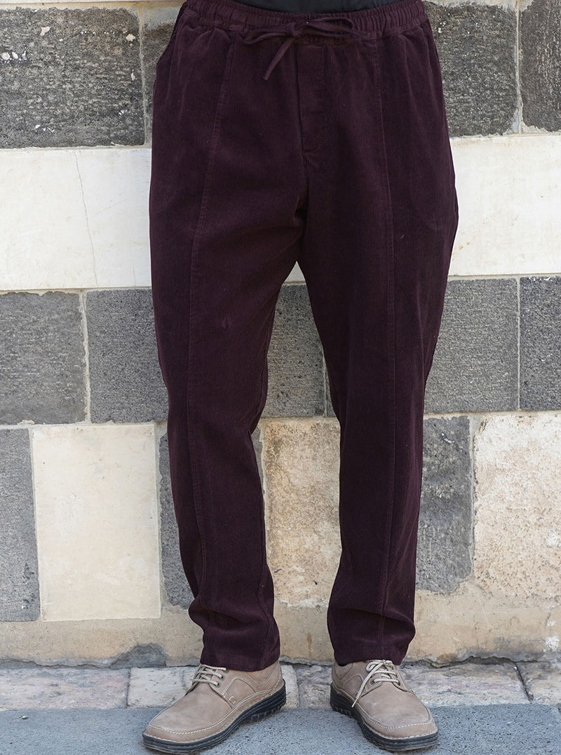 Corduroy Tapered Loose Fit Trousers