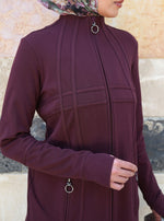 Topstitched Trim Zipped Tunic