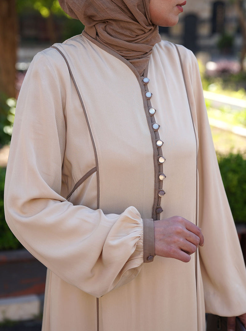 Bias Trim Rayon Abaya