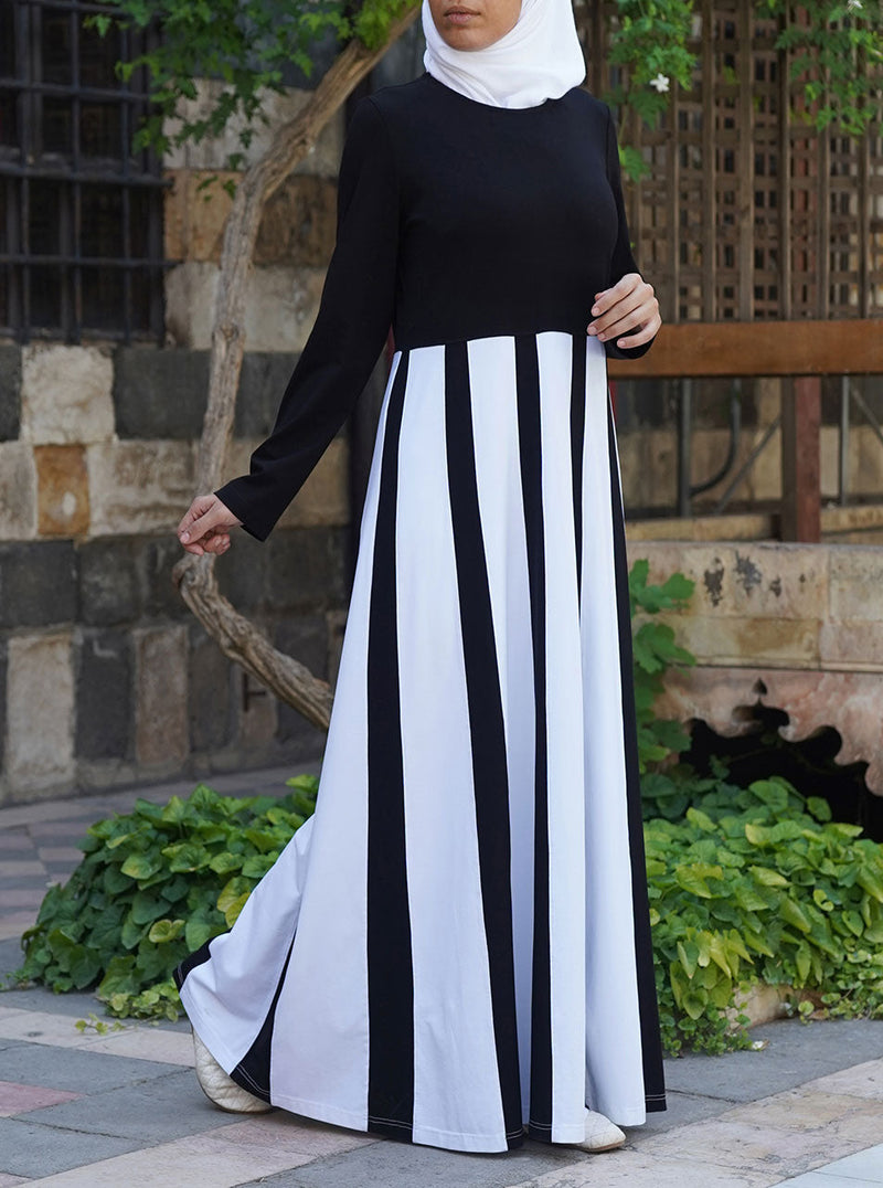 Dual Color Maxi Dress