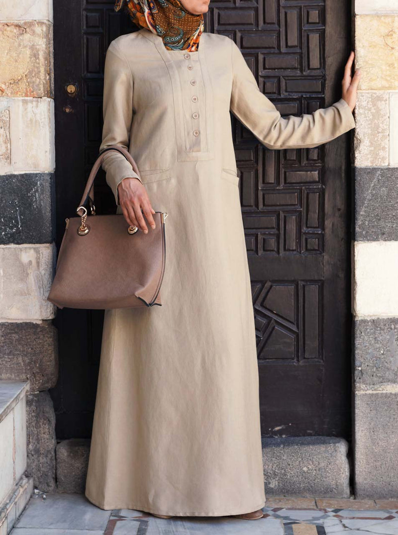 Adila Linen Maxi Dress