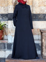 Pleated Hooded Maxi Dress