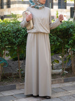 Crossover Abaya with Elasticized Waist