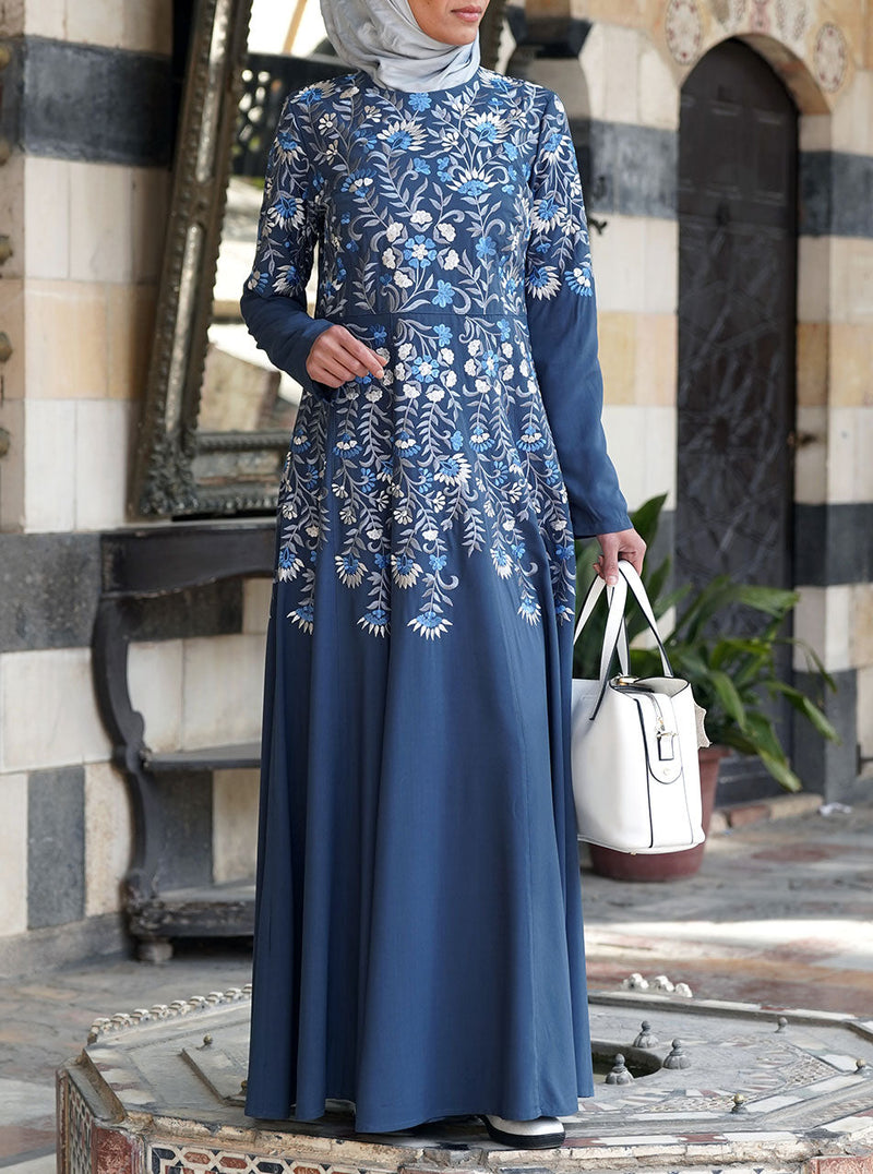 Muniba Embroidered Abaya Gown